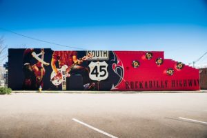 rockabilly highway mural